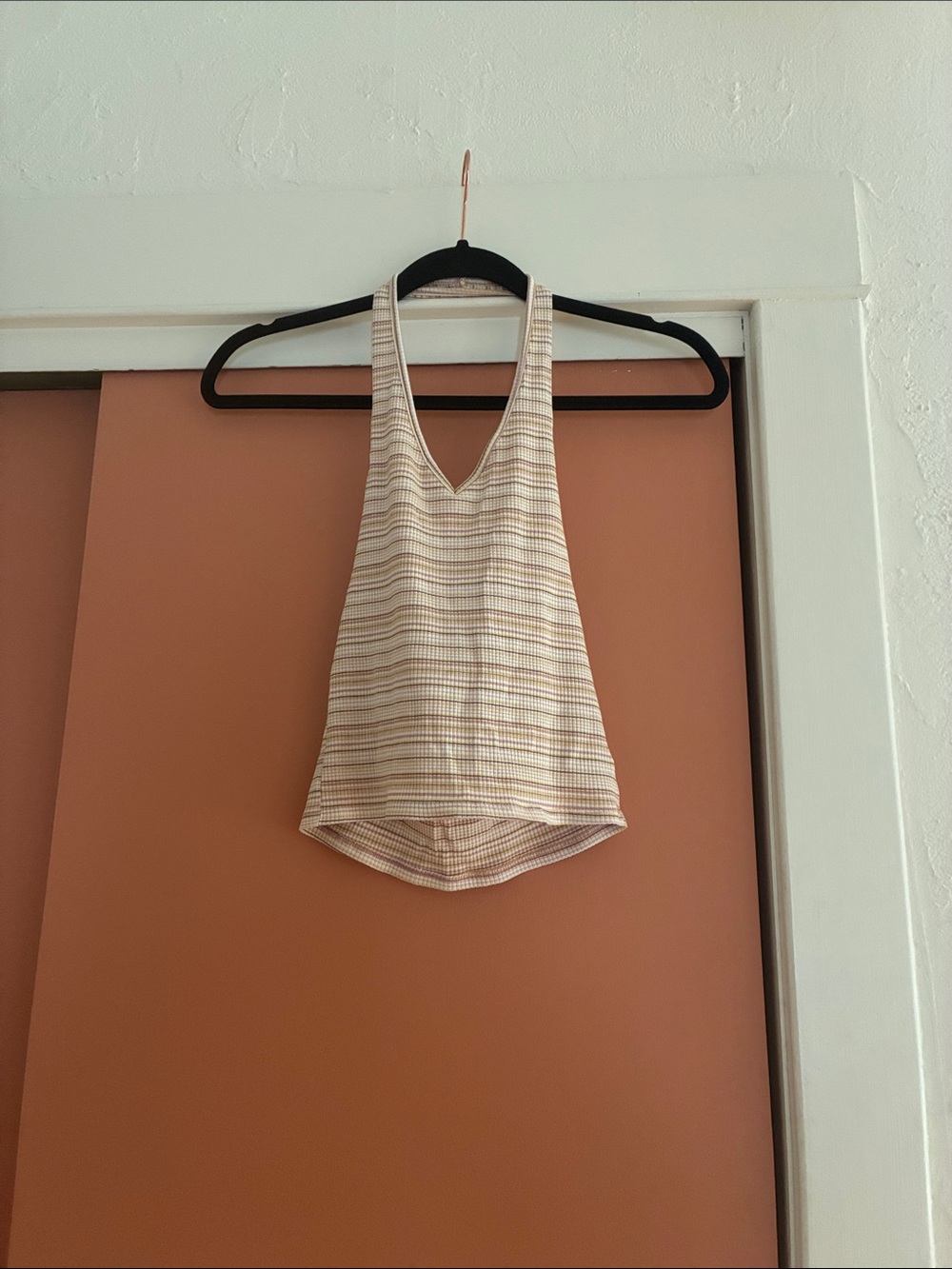 Stripe ribbed summer halter